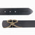 Unisex belt with golden buckle - stylized SR logo