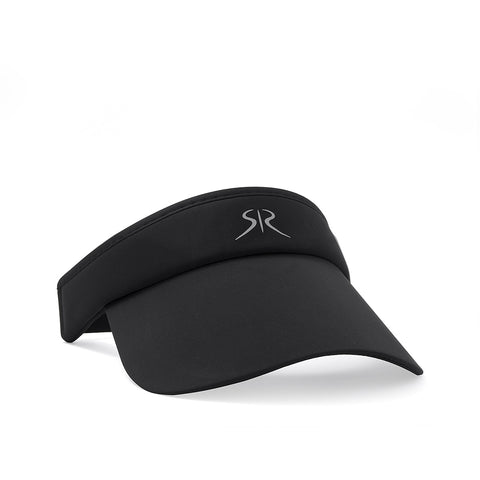 Black sports visor with logo