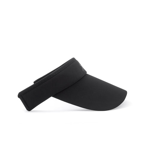 Black sports visor with logo