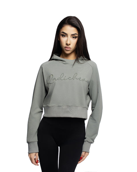 Дамска спортна блуза с бродерия RADICHEV в зелено