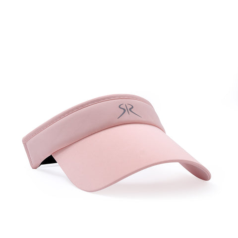 Pink sports visor with logo