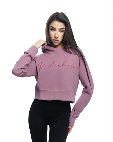 Дамска спортна блуза с бродерия RADICHEV в лилаво