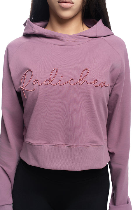 Дамска спортна блуза с бродерия RADICHEV в лилаво