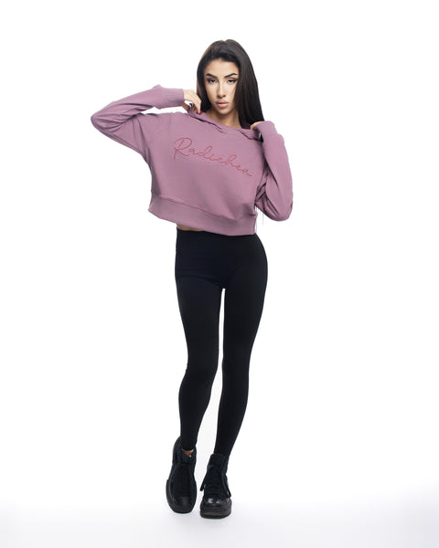 Дамска спортна блуза с бродерия RADICHEV в лилаво