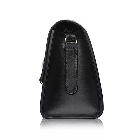 Genuine leather bag in black