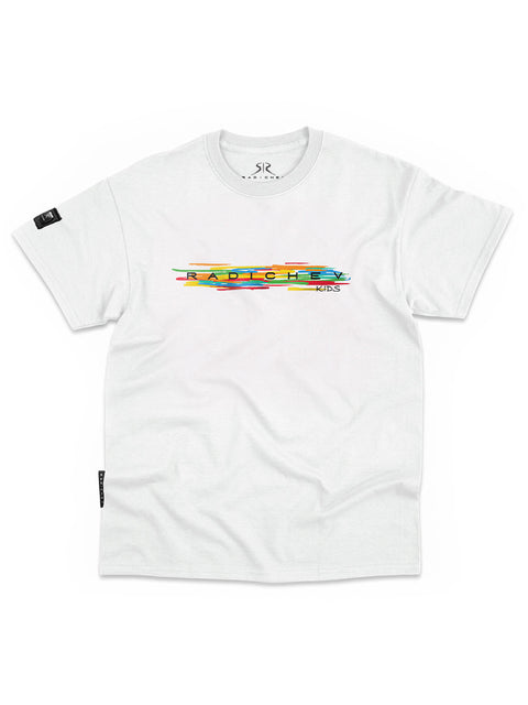 Children's white T-shirt with the inscription RADICHEV