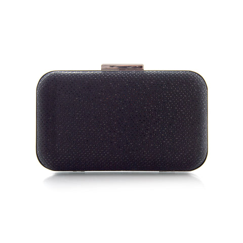 Stylish clutch in black with a dot motif