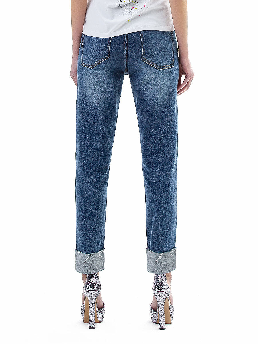 Navy blue jeans with an inverted element I RADICHEV