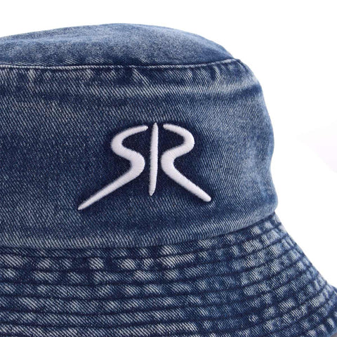 Denim bucket hat with embroidered RADICHEV logo