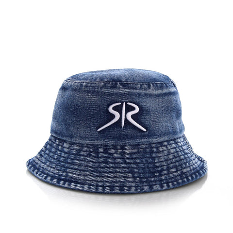 Denim bucket hat with embroidered RADICHEV logo
