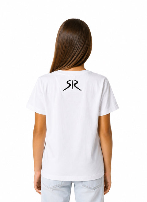 White children's t-shirt with a beautiful butterfly print