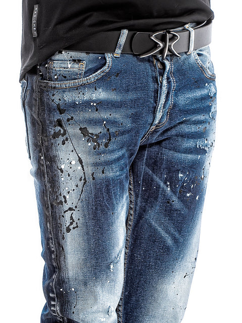 Men's jeans with the inscription RADICHEV