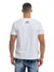 White men's t-shirt with black rubberised logo