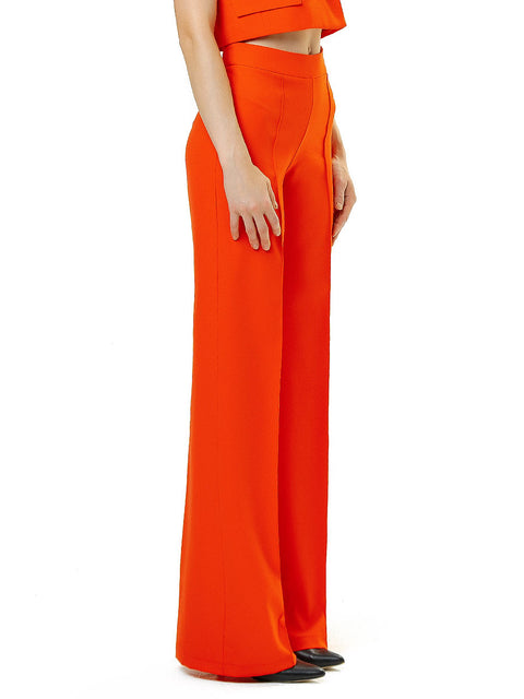 Elegant blazer and pants suit in orange