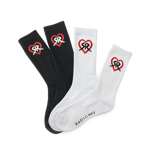 RADICHEV Valentine Edition – set of 2 pairs of socks for him and her in white