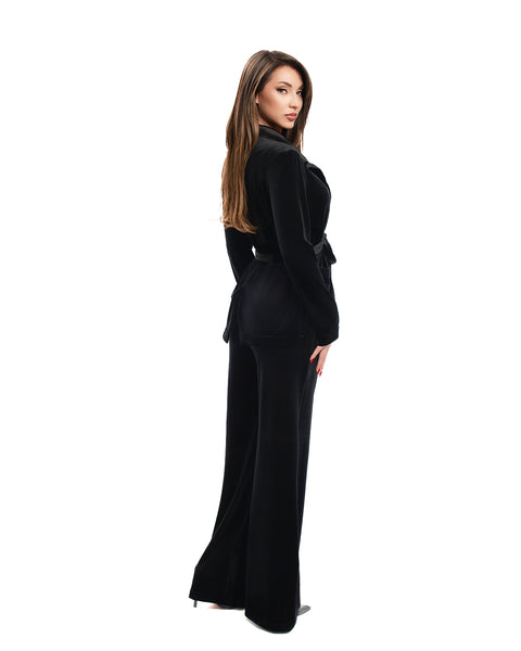 Women's plush set in black