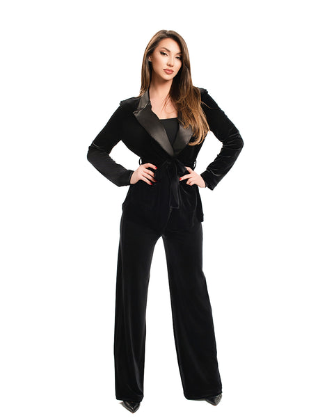 Women's plush set in black