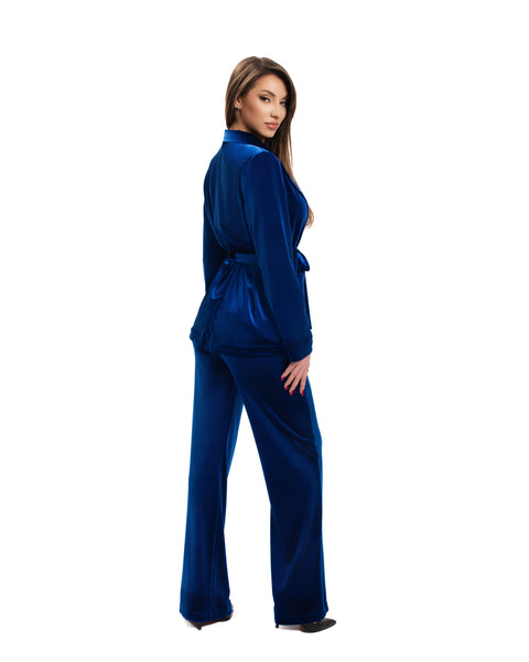 Women's plush set in blue