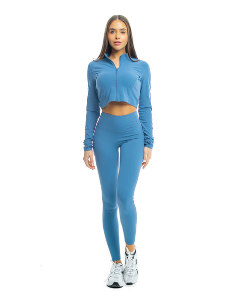 Спортен сет от три части в синьо