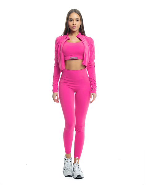 Three-piece sports set in pink