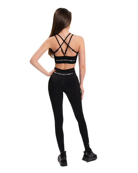 Short sports bra with RADICHEV inscription