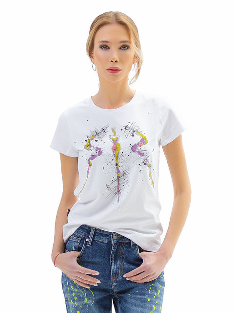Women's t-shirt with painted SR logo