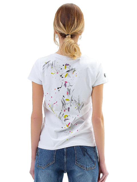 Women's t-shirt with painted SR logo
