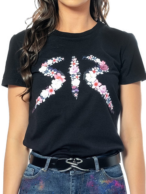 Women's T-shirt with flower print