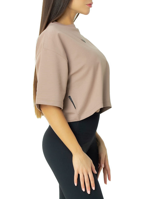 Oversized short T-shirt with stone inscription RADICHEV