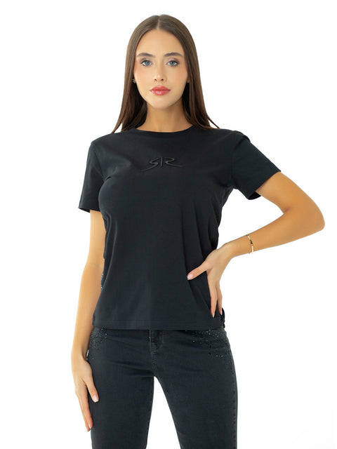 Women's t-shirt with an embroidered logo