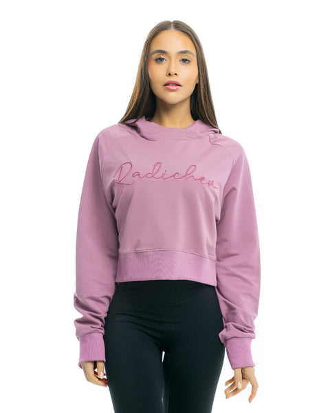 Women's sports blouse with RADICHEV embroidery in purple