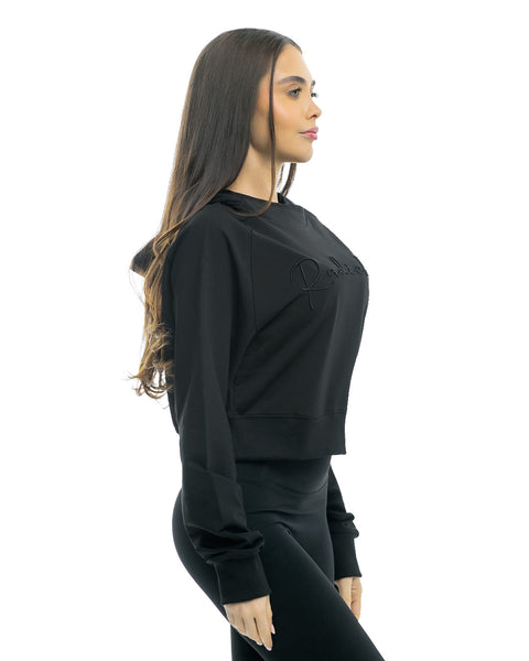 Дамска спортна блуза с бродерия RADICHEV в черно