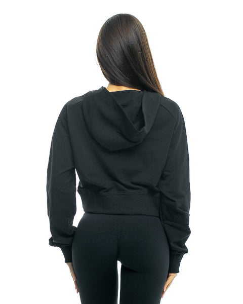 Дамска спортна блуза с бродерия RADICHEV в черно