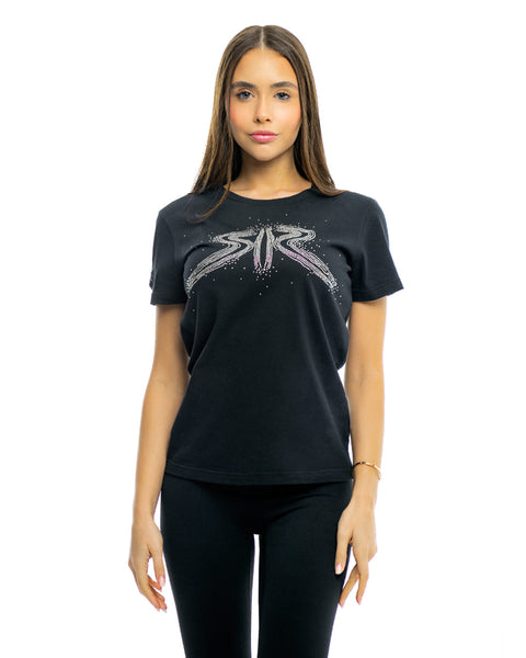 Women's T-shirt with stylish silver logo RADICHEV