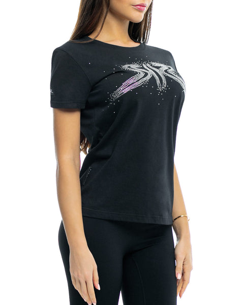 Women's T-shirt with stylish silver logo RADICHEV