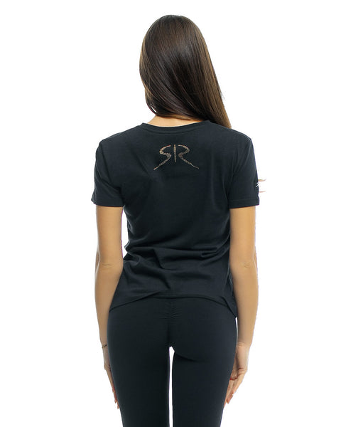 Women's T-shirt RADICHEV with gold stone decoration
