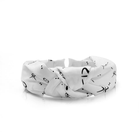 White tiara with knot