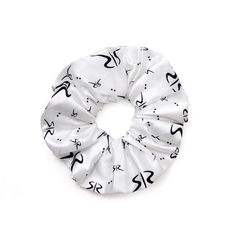 White satin hair scrunchie RADICHEV