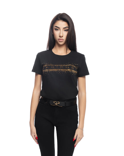 Women's T-shirt RADICHEV with gold stone decoration
