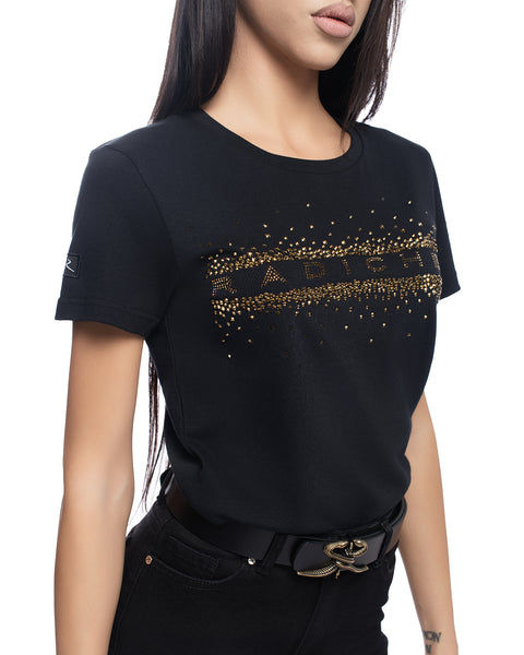Women's T-shirt RADICHEV with gold stone decoration