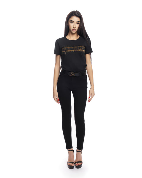 Women's T-shirt RADICHEV with gold stone decoration