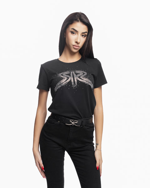 Women's T-shirt with stylish silver logo RADICHEV