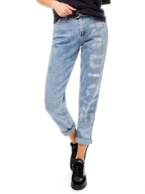 Women's jeans with side print
