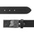 Black men's belt with metal buckle and hunting accent RADICHEV