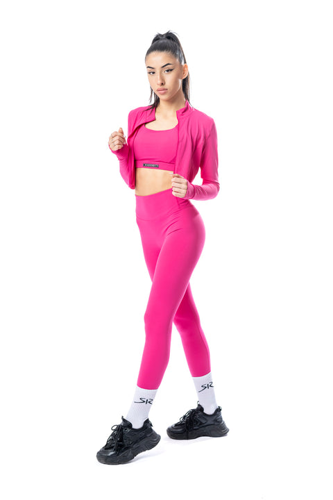 Three-piece sports set in pink