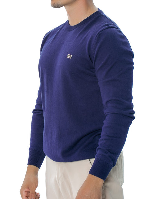 Men's Cotton Top with Metal RADICHEV Logo in Navy