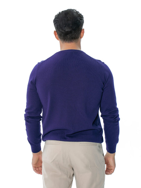 Men's Cotton Top with Metal RADICHEV Logo in Navy