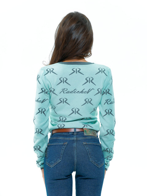 Women's RADICHEV Logo Sweater in Mint