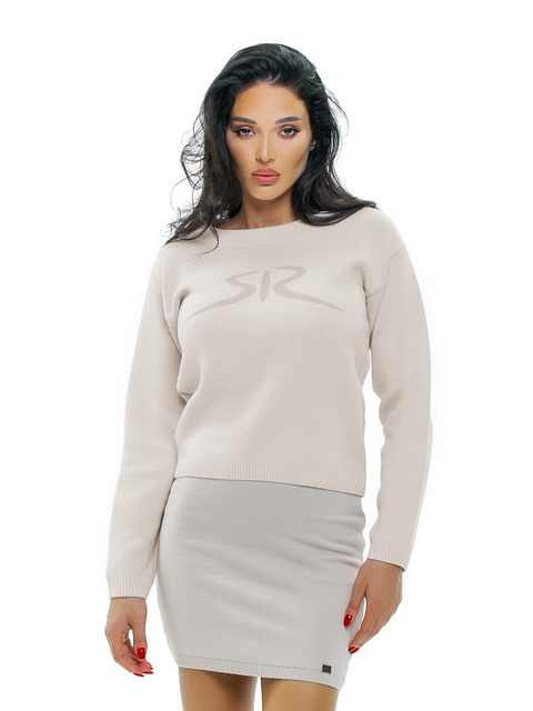 Women's Ecru Sweater with RADICHEV Logo