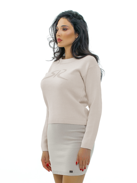 Women's Ecru Sweater with RADICHEV Logo
